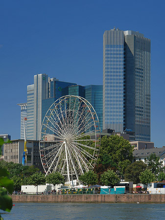 Foto Eurotower und dresdener Bank mit riesenrad